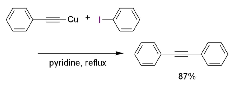 カストロ-ステファンズカップリングによるジフェニルアセチレンの合成