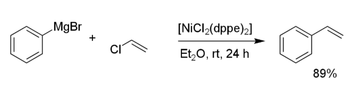 熊田-玉尾-コリューカップリングによるスチレンの合成